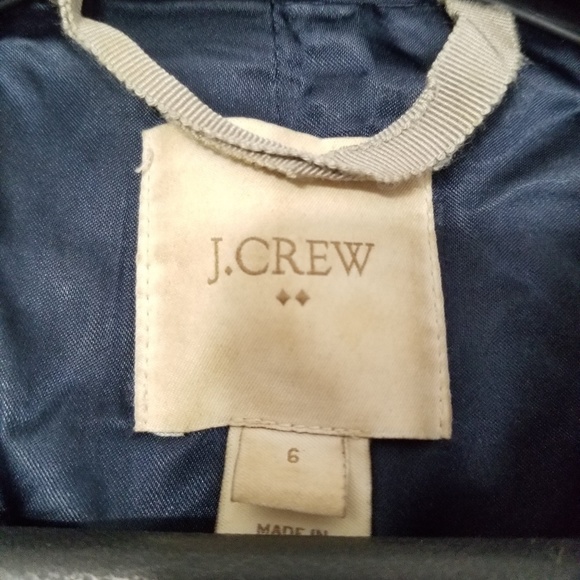 J. Crew size 6 Navy Blue Wool Coat - Picture 5 of 8